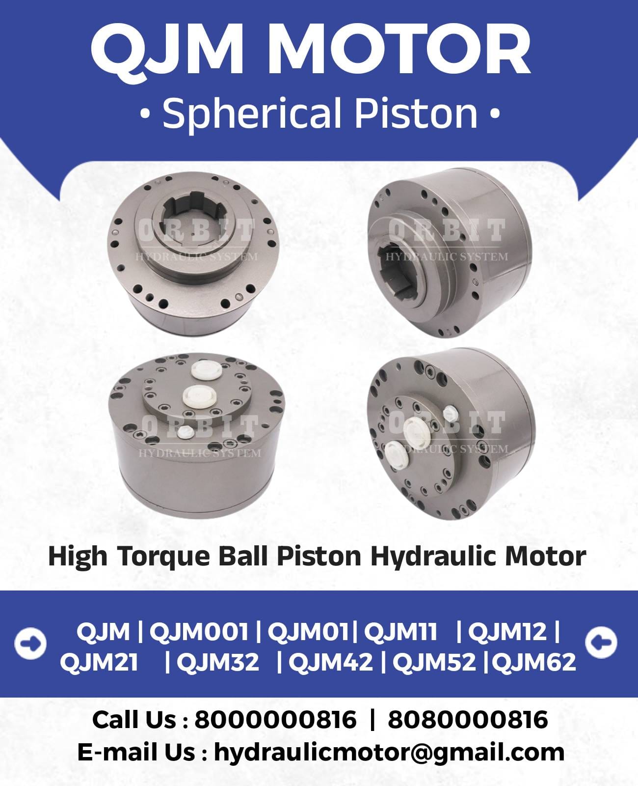 1QJM11-0.63 Spherical Piston Hydraulic Motor in India